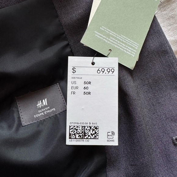 H&M Charcoal Men's Blazer - Picture 5 of 7
